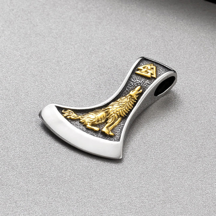 WorldNorse Viking Axe With Wolf And Raven Necklace - image 7