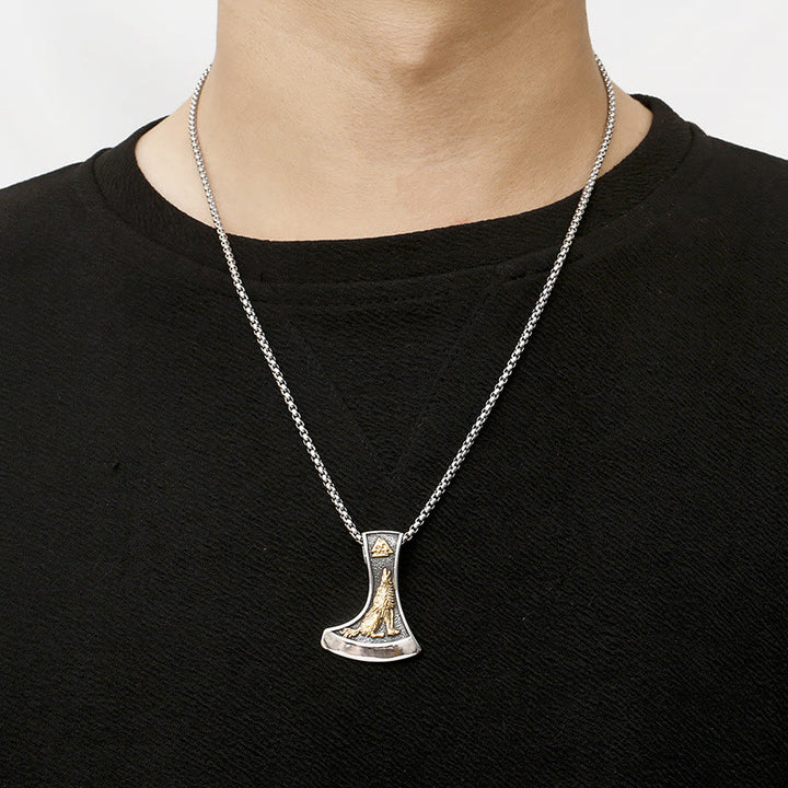 WorldNorse Viking Axe With Wolf And Raven Necklace - image 6