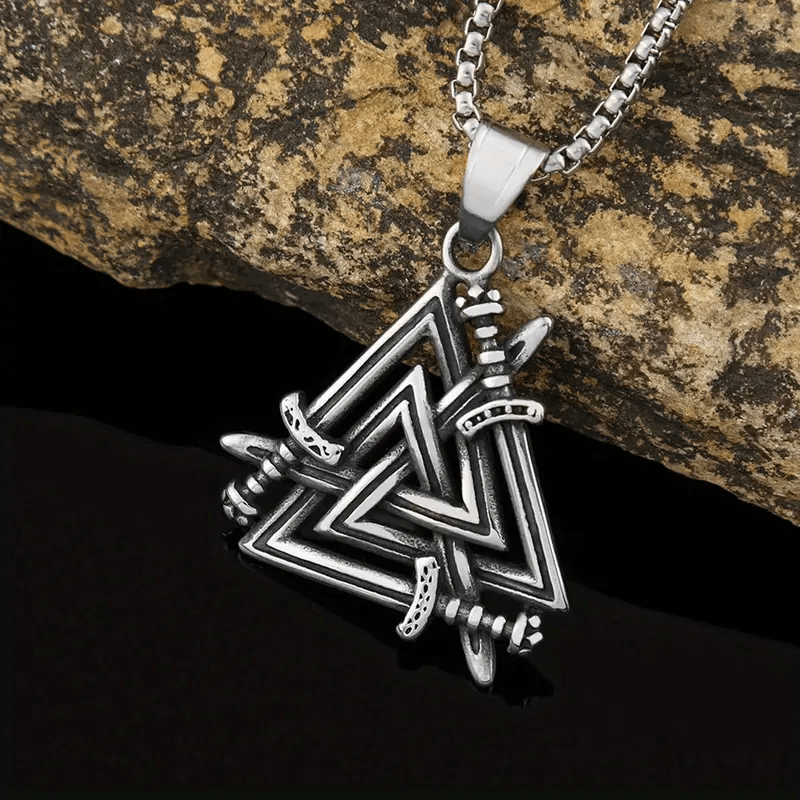 WorldNorse Valknut With Sword Necklace - image 1