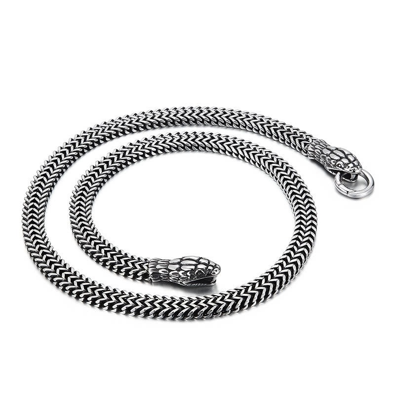 WorldNorse Double Snake Head Animal Necklace - image 11