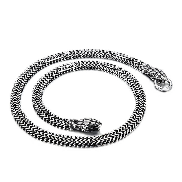 WorldNorse Double Snake Head Animal Necklace - image 11