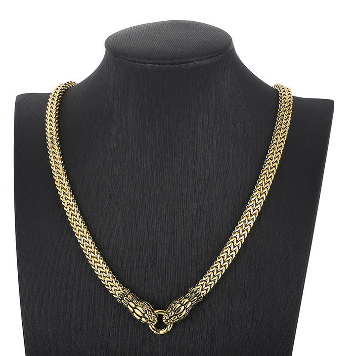 WorldNorse Double Snake Head Animal Necklace - image 13
