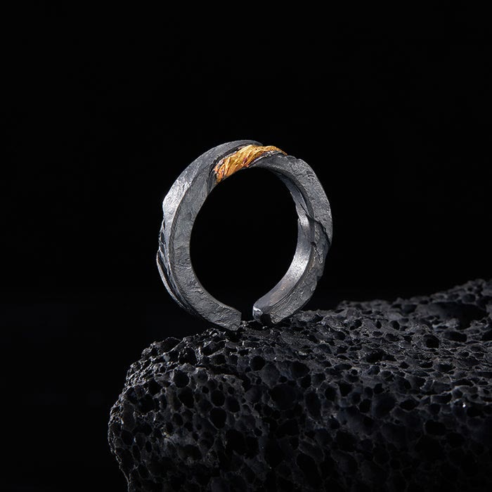 WorldNorse Flowing Fire Gold Inlay Adjustable Bracelet / Ring - image 21