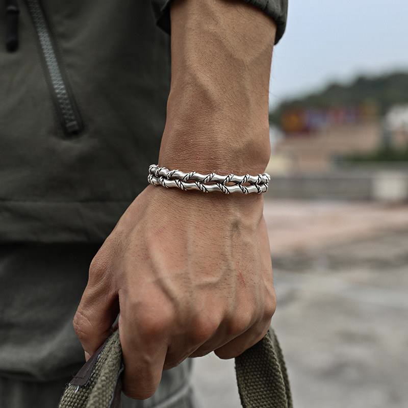 WorldNorse Double Twisted Bamboo Open Bracelet - Bracelet - image 0