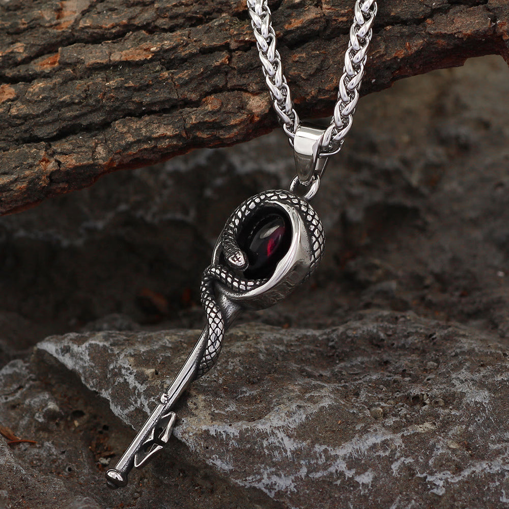 WorldNorse Snake Serpent Coil Key Necklace - image 1