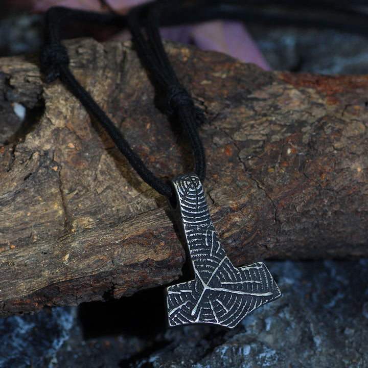 WorldNorse Mjolnir Hammer Cotton Rope Necklace - image 3