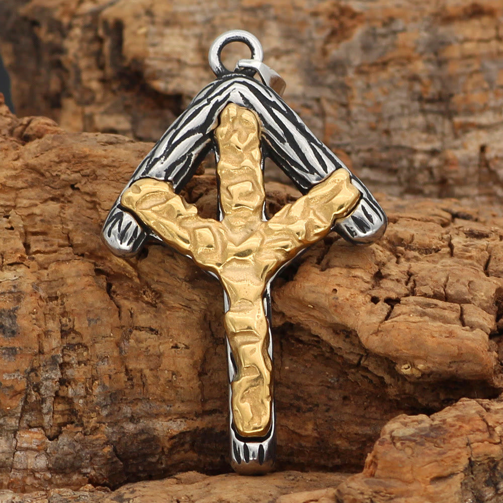 WorldNorse Viking Silver&Gold Rune Necklace - image 1