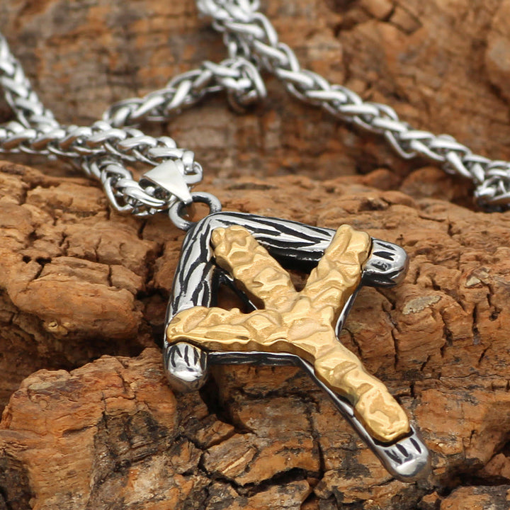 WorldNorse Viking Silver&Gold Rune Necklace - Necklace - image 0