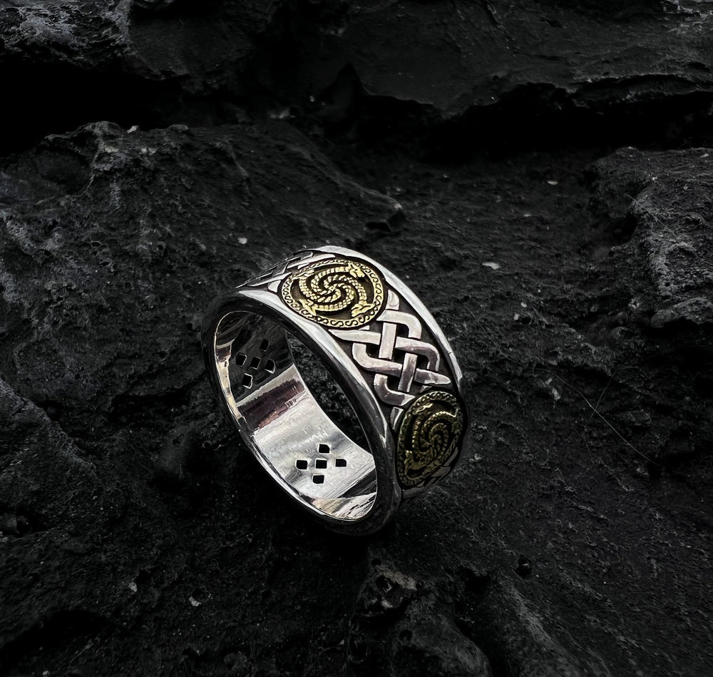 WorldNorse Celtic Knot Dragon Totem Ring - image 1