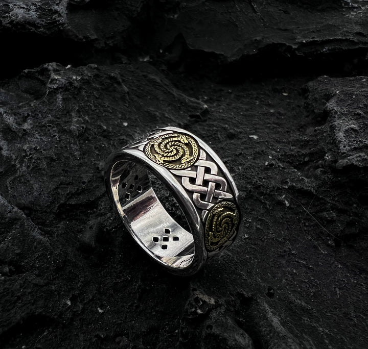 WorldNorse Celtic Knot Dragon Totem Ring - image 1