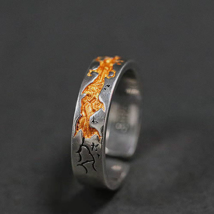 WorldNorse Vintage Burning Fire Ring - Adjustable - image 0