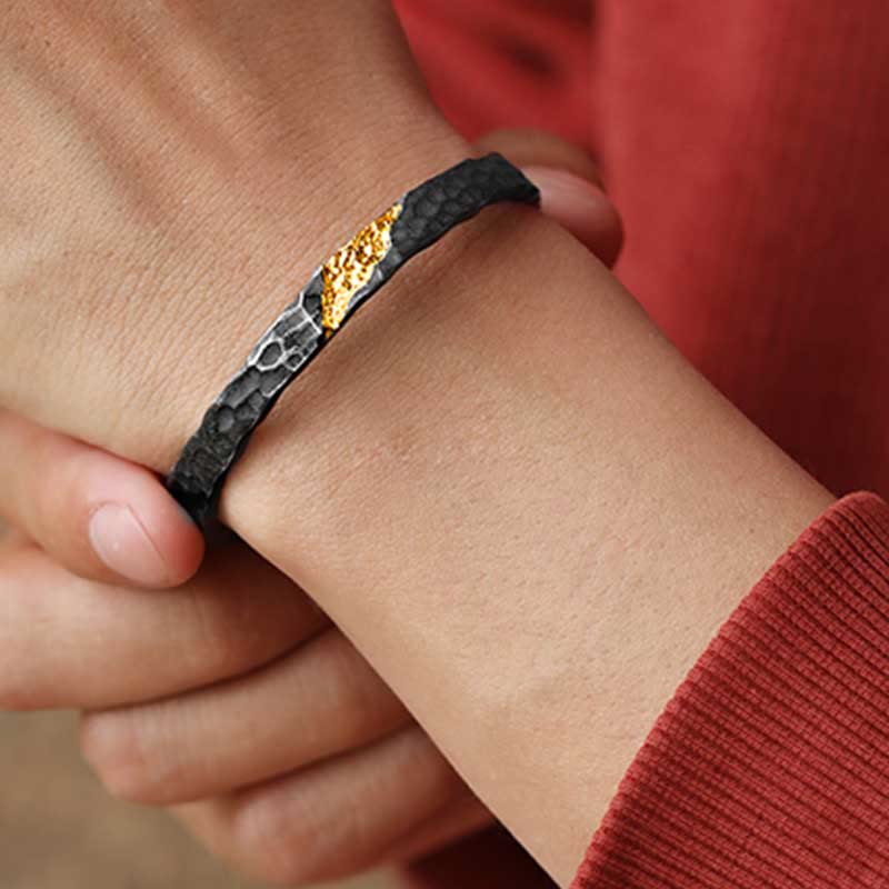 WorldNorse 999 Sterling Silver Moonlit Mountain Bracelet - image 1