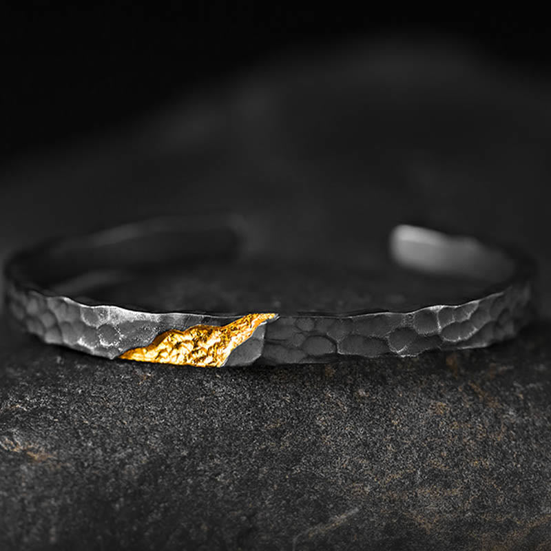 WorldNorse Handcrafted 999 Silver Moonlit Mountain Bracelet - Bracelet - image 0