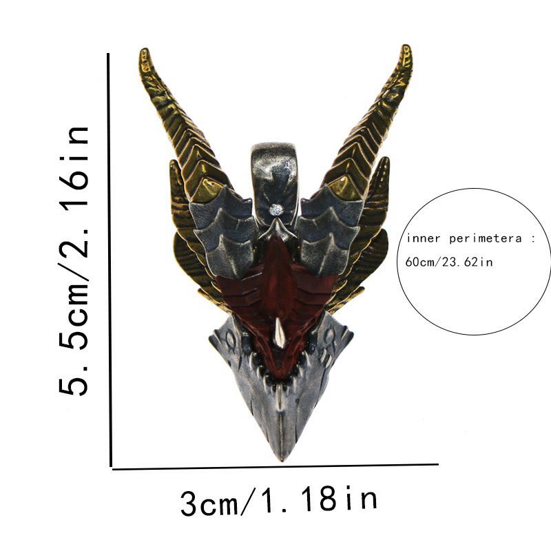WorldNorse Retro Evil Dragon Necklace - image 3