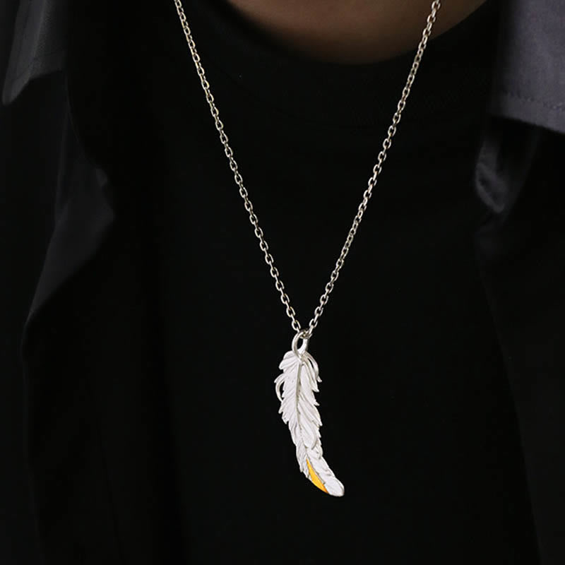 WorldNorse 999 Sterling Silver Feather Necklace - image 2