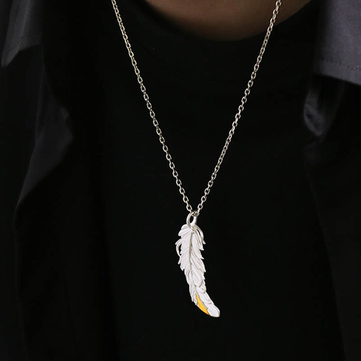 WorldNorse 999 Sterling Silver Feather Necklace - image 2