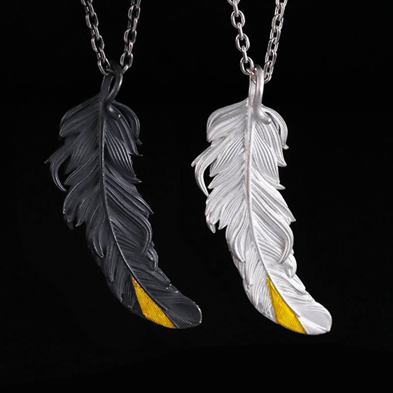 WorldNorse 999 Sterling Silver Feather Necklace - image 5