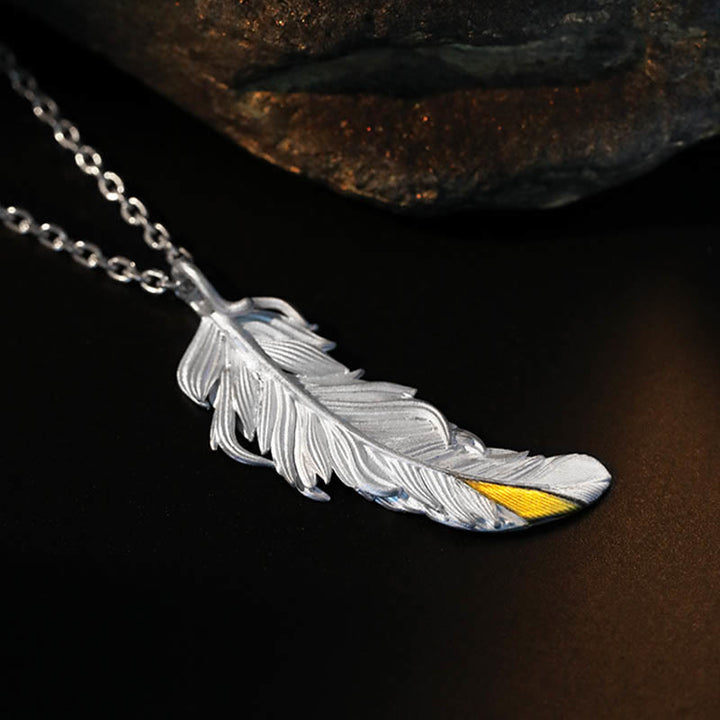 WorldNorse 999 Sterling Silver Feather Necklace - image 3