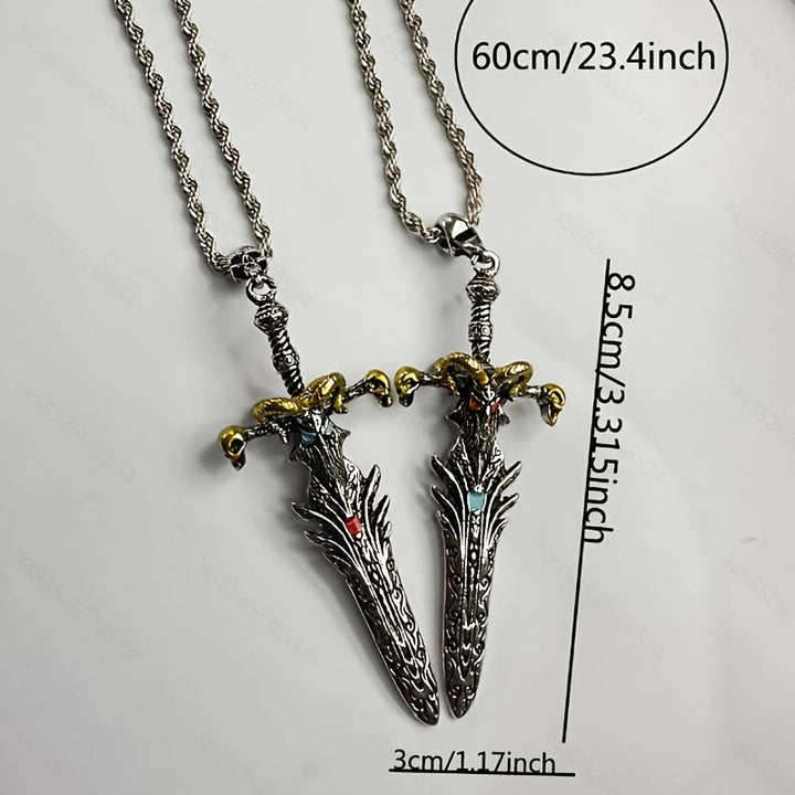WorldNorse Sheep Skull Sword Necklace - image 4