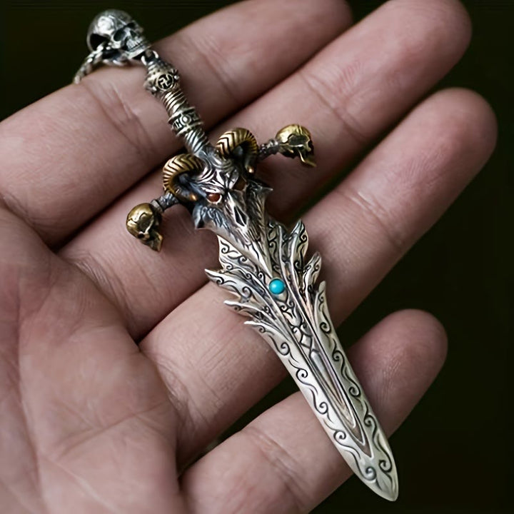 WorldNorse Sheep Skull Sword Necklace - image 3