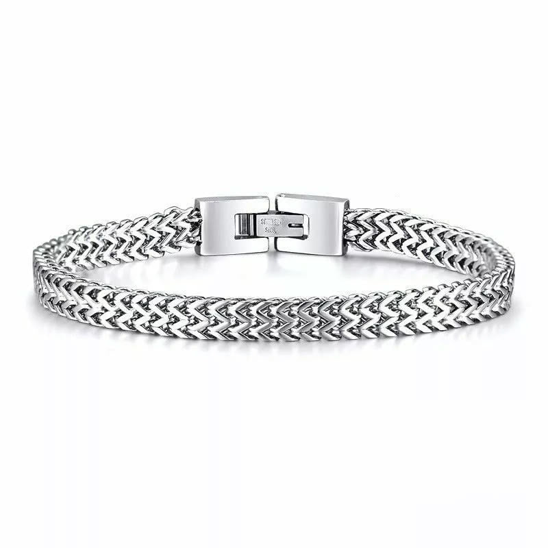 WorldNorse Stainless Steel Wheat Bracelet - Silver - 21cm - image 6