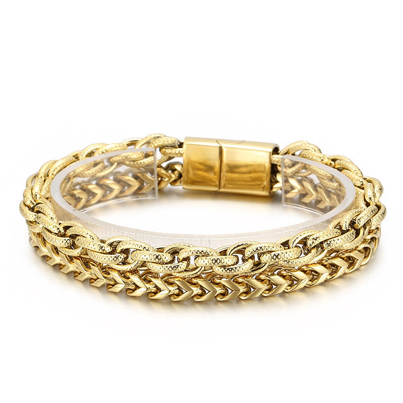 WorldNorse Heavy Chain Link Stainless Steel Bracelet - Gold - 22cm - image 10