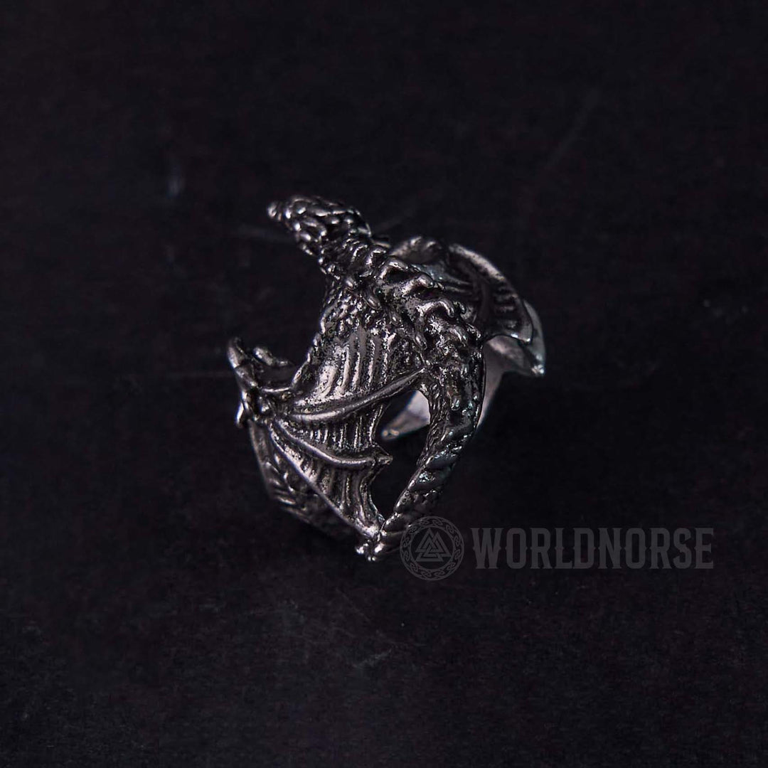 WorldNorse Dragon Open Design Gothic Ring - image 4