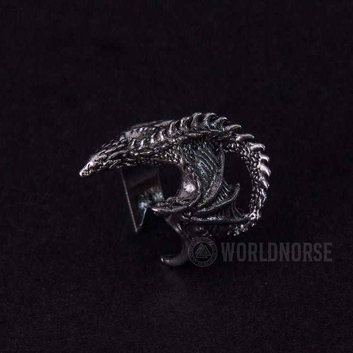 WorldNorse Dragon Open Design Gothic Ring - image 5