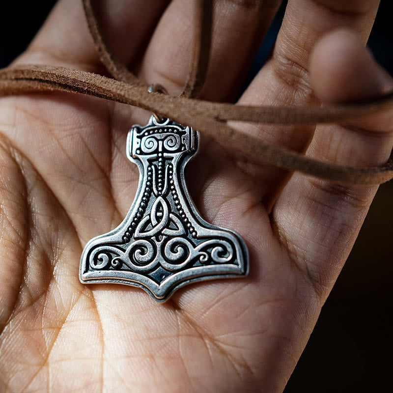 WorldNorse Handcrafted 999 Silver Mjolnir Necklace - Necklace - NO THANKS - image 0