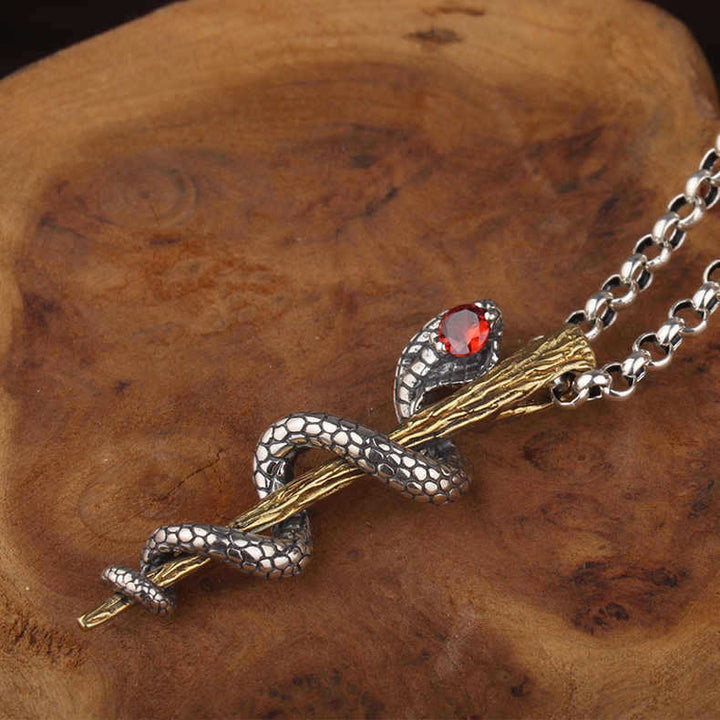 WorldNorse Ancient Egypt Staff Of Snake Protection God Necklace - image 5