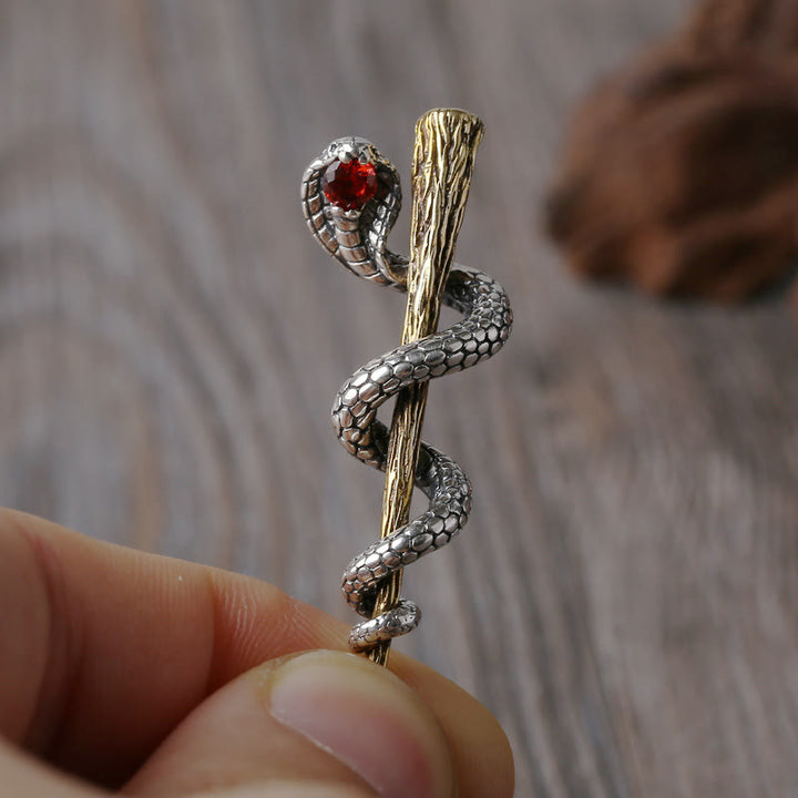 WorldNorse Ancient Egypt Staff Of Snake Protection God Necklace - image 3