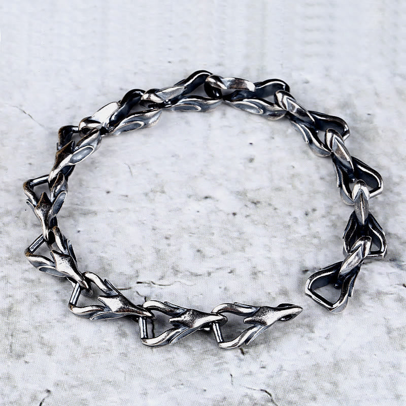 WorldNorse 925 Sterling Silver Spine Bracelet - 23cm - image 0