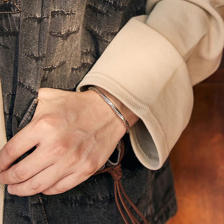 WorldNorse Inscribed Artisan Cuff Bracelet - image 4