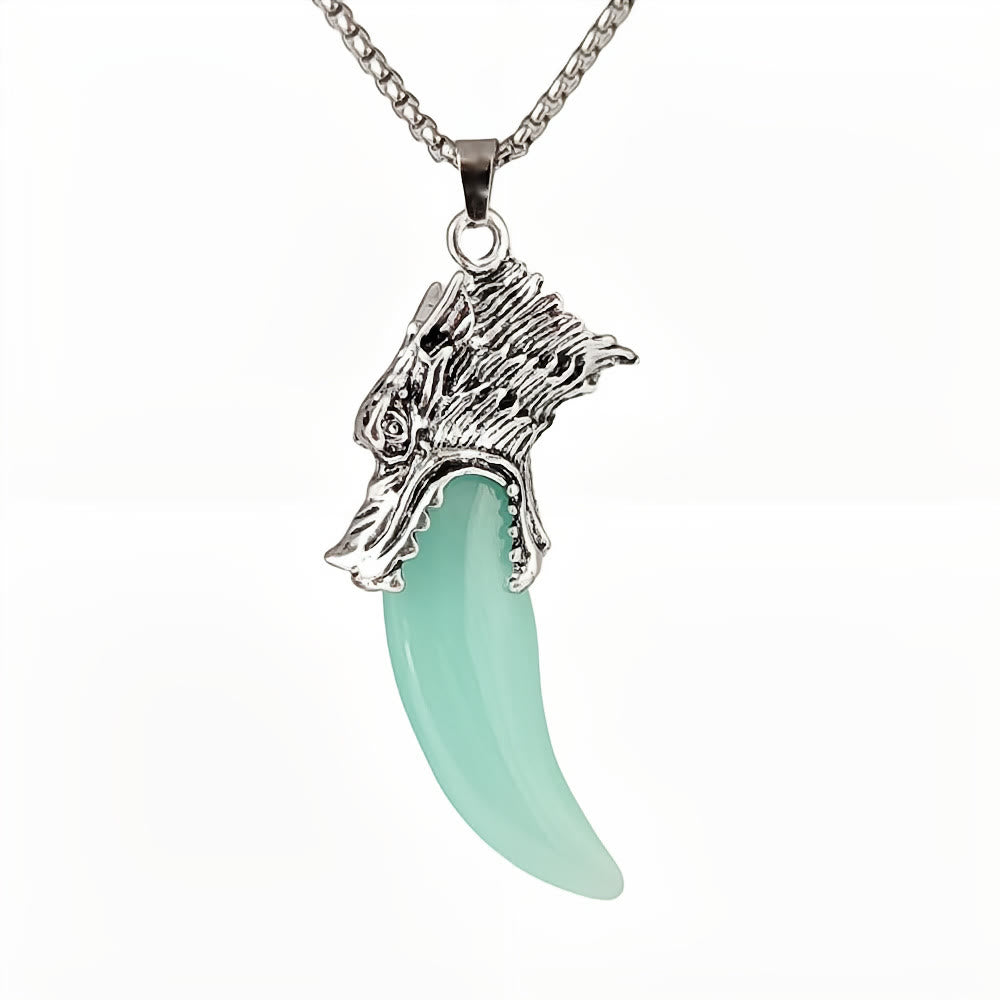 WorldNorse Glow in the Dark Wolf Teeth Necklace - image 8