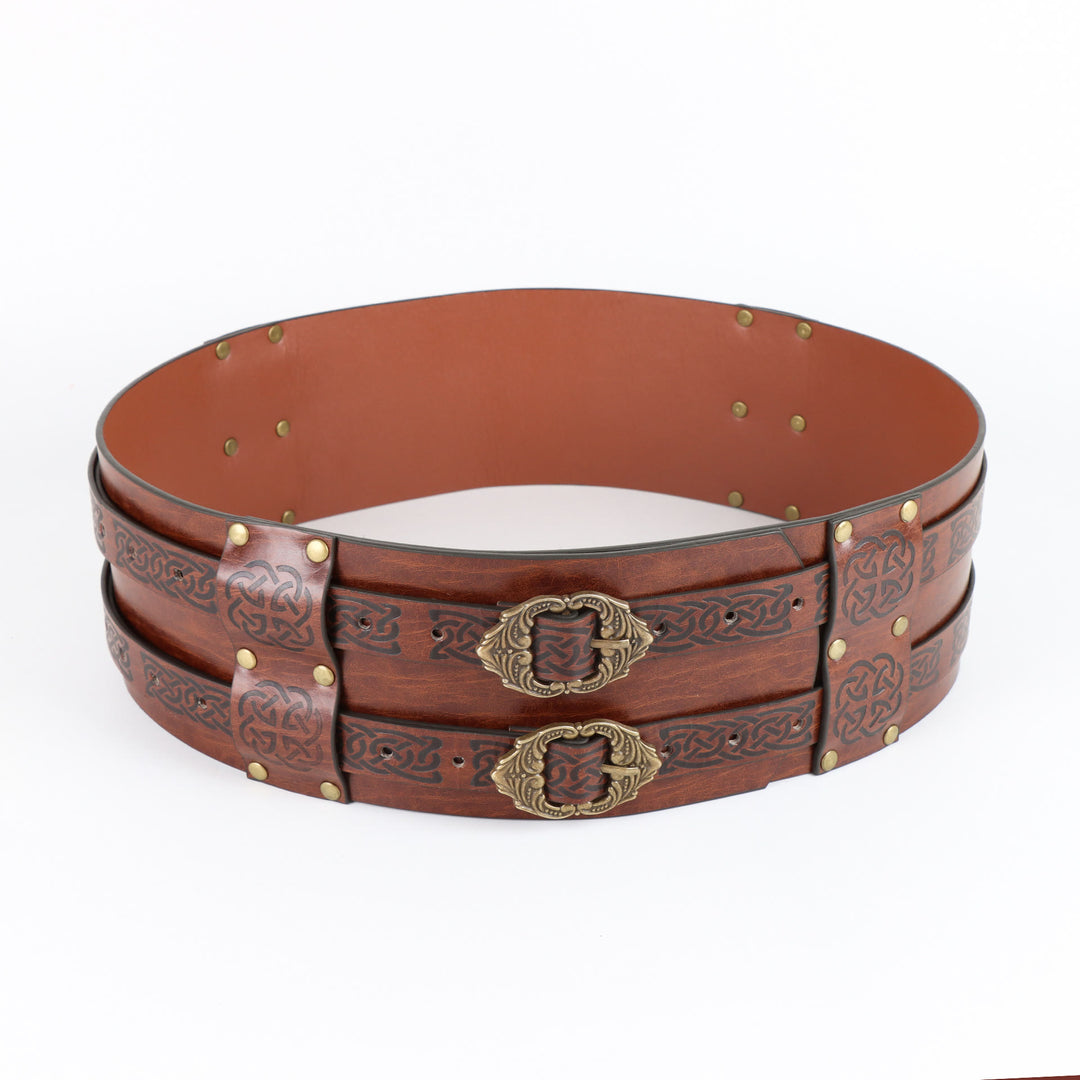 WorldNorse Leather Arm Bracers Belt Pouch Bag Set - Belt - image 5