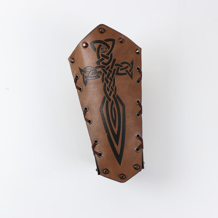 WorldNorse Leather Arm Bracers Belt Pouch Bag Set - image 8