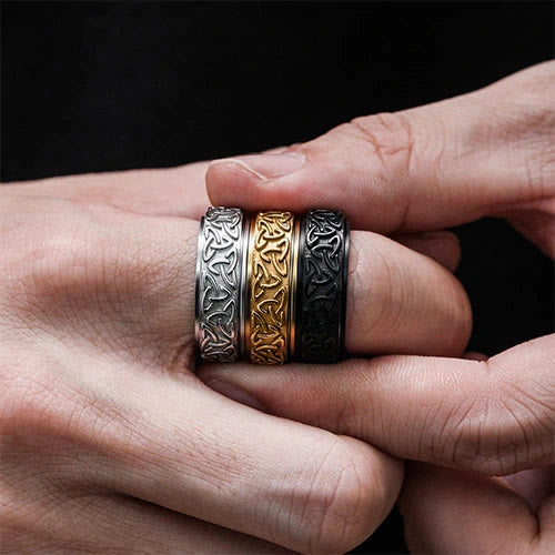 WorldNorse Viking Triquetra Spinner Ring - image 4