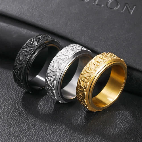 WorldNorse Viking Triquetra Spinner Ring - image 6