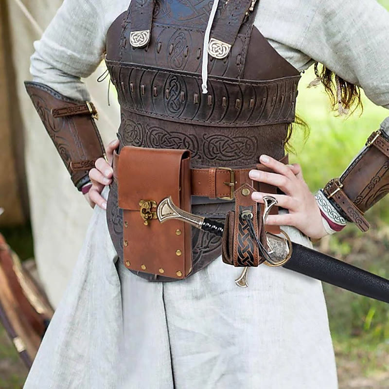 WorldNorse Leather Belt Pouch Bag Four-piece Set - image 2