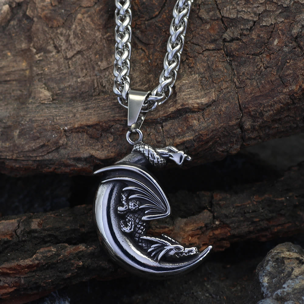 WorldNorse Dragon Claw Crescent Pendant Necklace - Necklace - image 0