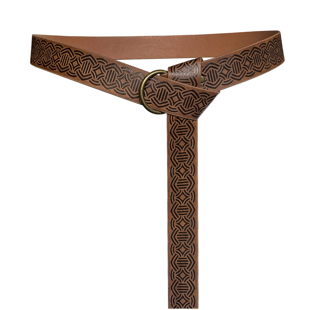 WorldNorse Vintage Embossed Leather Belt