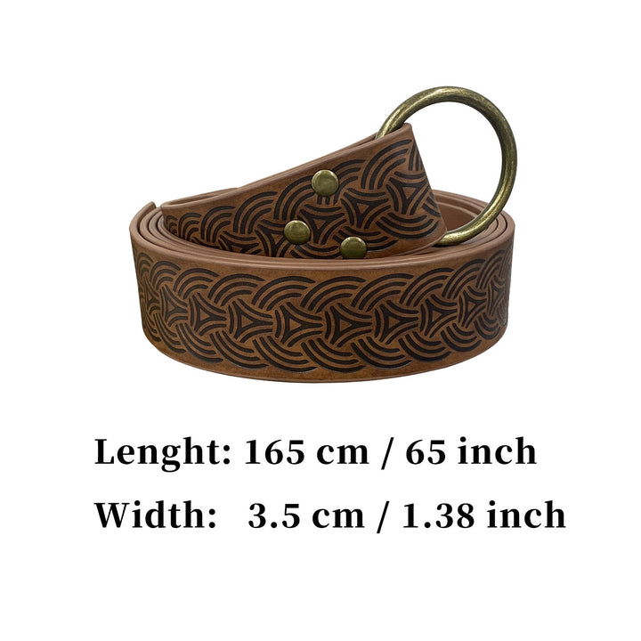 WorldNorse Vintage Embossed Leather Belt