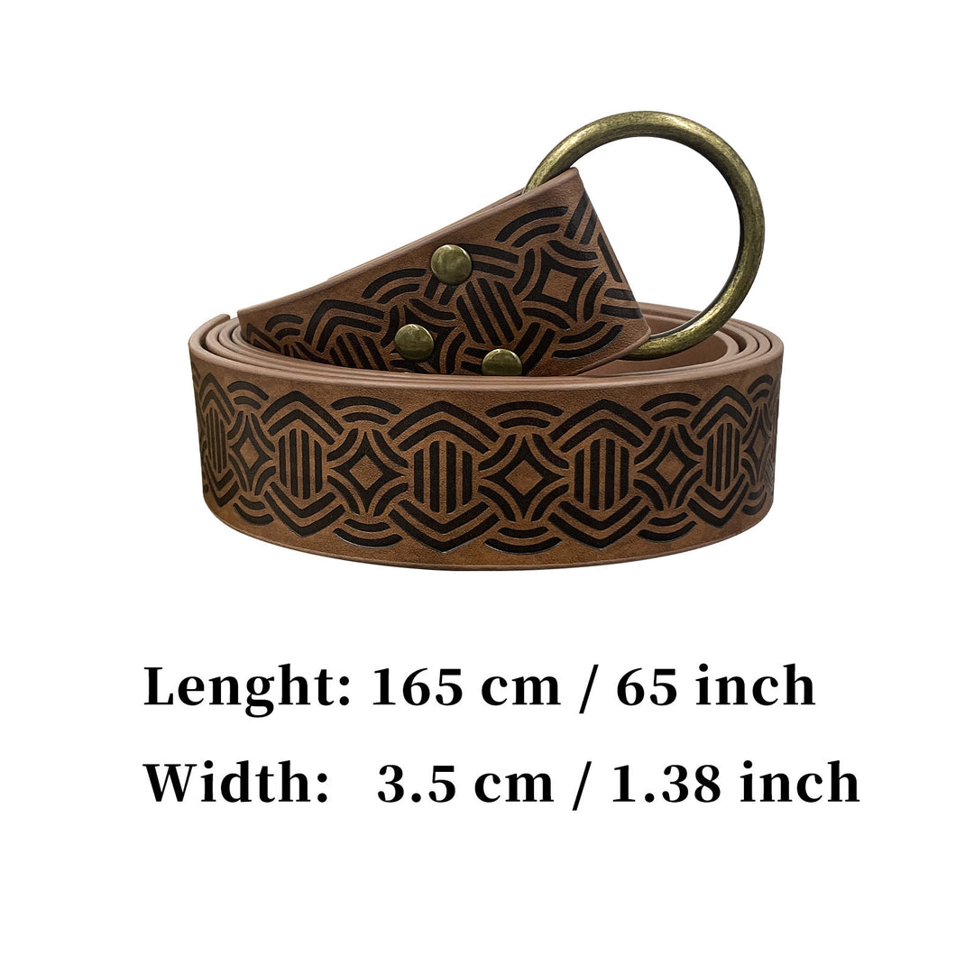 WorldNorse Vintage Embossed Leather Belt