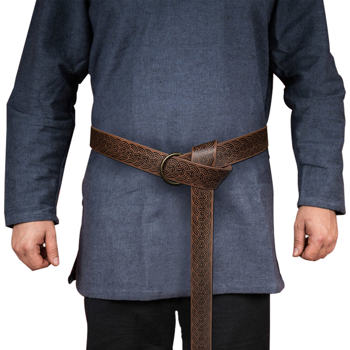 WorldNorse Vintage Embossed Leather Belt