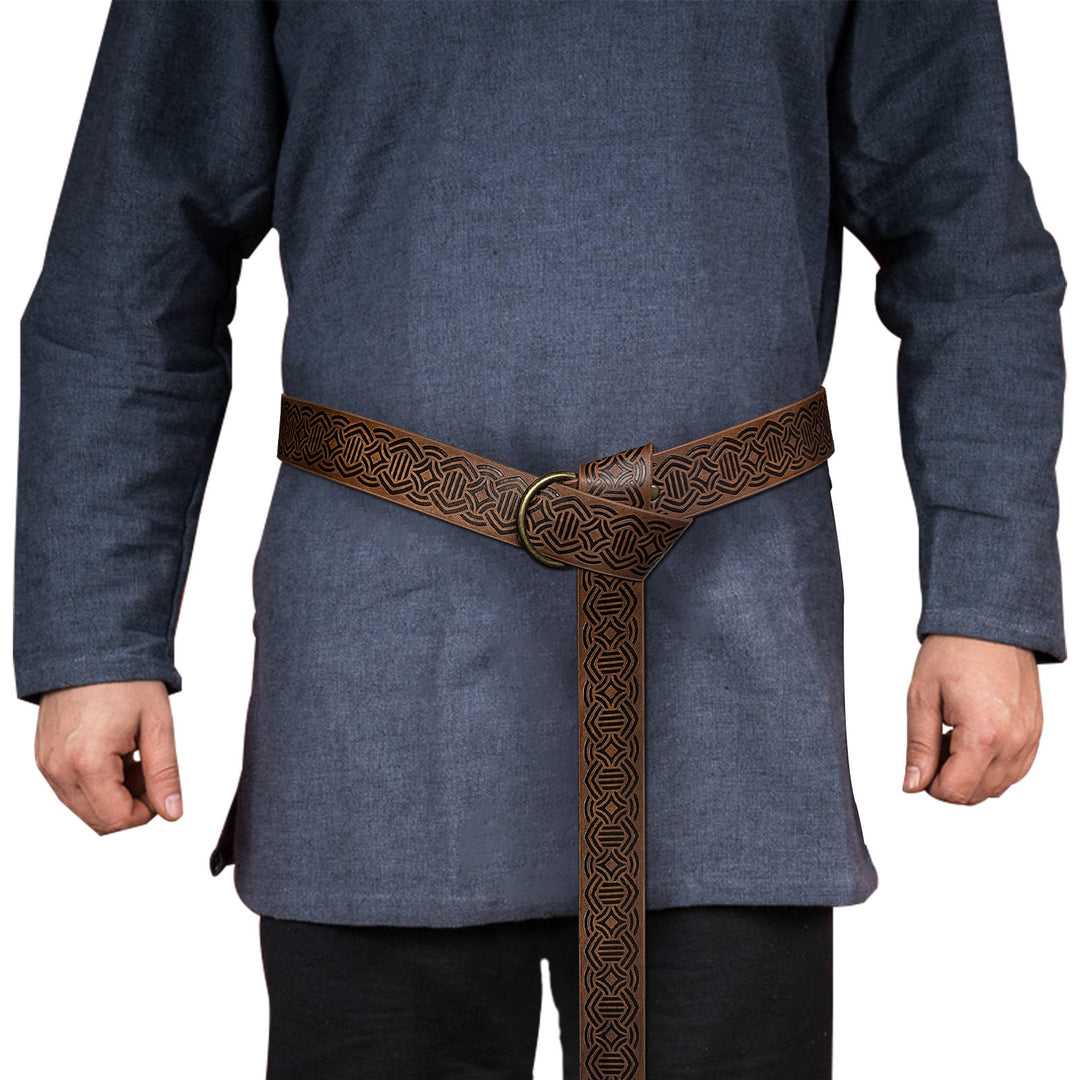 WorldNorse Vintage Embossed Leather Belt