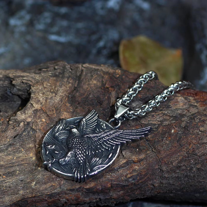 WorldNorse Gothic Eagle Fish Necklace - image 3