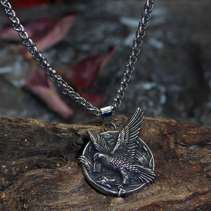 WorldNorse Gothic Eagle Fish Necklace - image 1