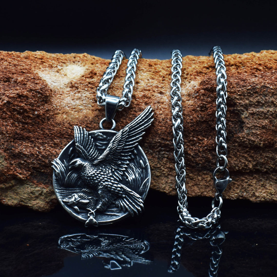 WorldNorse Gothic Eagle Fish Necklace - image 6