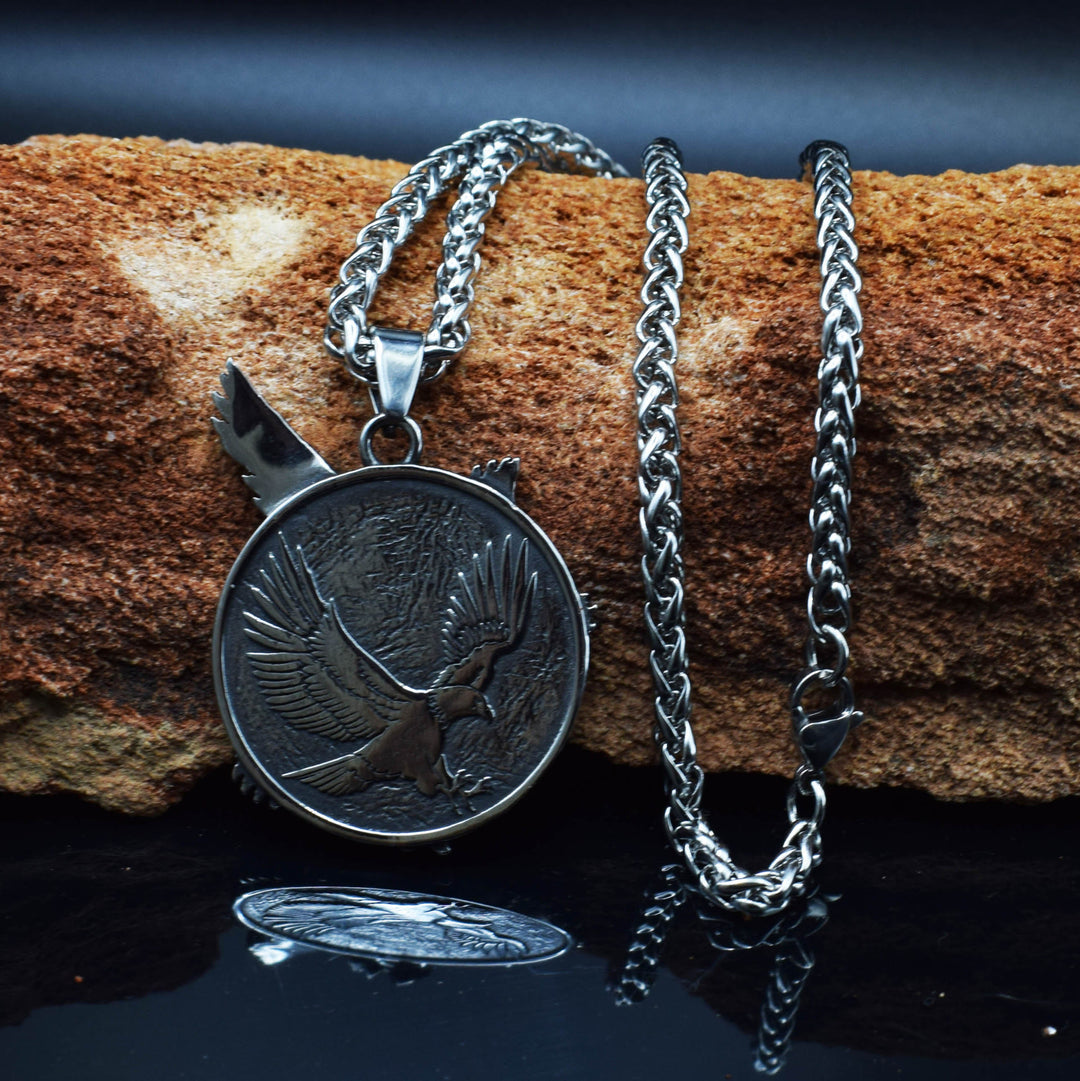WorldNorse Gothic Eagle Fish Necklace - image 7