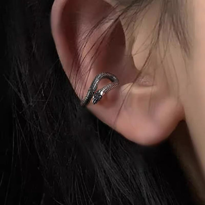 WorldNorse Gothic Coiled Snake Ear Cuffs - image 3